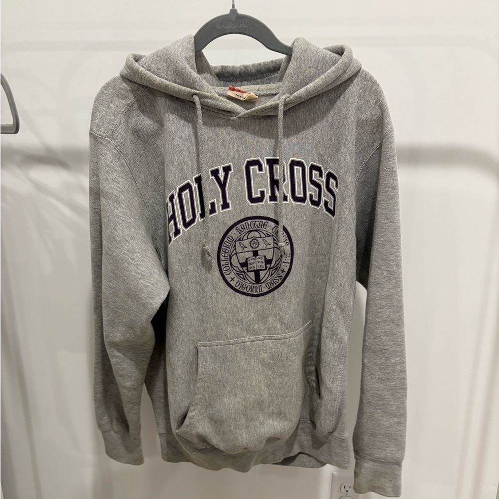 Gray Holy Cross Hoodie